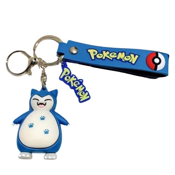 Pikachu and Snorlax Keychain Duo - Yellow and Blue - Picture 5 of 5